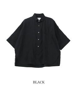 【26SS先行予約】TICCA ティッカ リネン 半袖 シャツ TBFS-404 スクエア ビッグシャツ プルオーバー レディース 日本製 リネン100% 麻 無地 洗える 涼しい 体型カバー ゆったり 新色