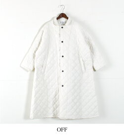 【40%OFF】【返品不可】yarmo ヤーモ キルティングラボコート Quilting Lab Coat キルティング ロングコート ビッグシルエット 中綿 軽い 秋冬 大きめ 無地