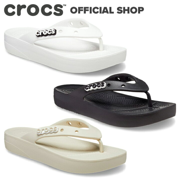 楽天市場 クロックス公式 クラシック プラットフォーム フリップ ウィメン Classic Platform Flip Crocs 厚底レディース No クロックス公式ショップ楽天市場店