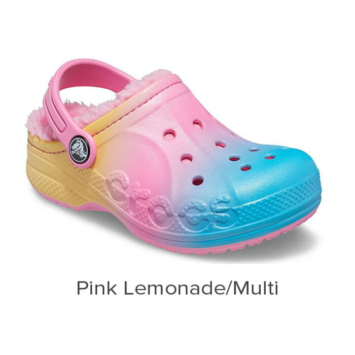 サンダル クロックス Crocs クラシック プリンテッド ラインド クロッグ キッズ Classic Printed Lined Clog Kids 激安超特価