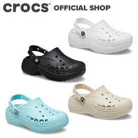 新商品 クロックス公式 厚底 国内正規品 バヤ プラットフォーム クロッグ Baya Platform Clog 208186 / crocs レディース 厚底サンダル 定番 かわいい ブラック ホワイト