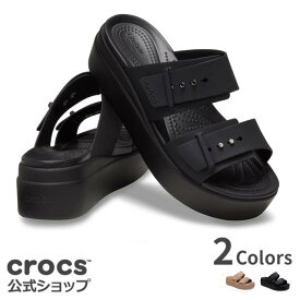 45%OFF~12/11 1:59まで【クロックス公式】ブルックリン サンダル ロー ウェッジ ウィメン Brooklyn Sandal LowWdg / crocs レディース 2024CPN