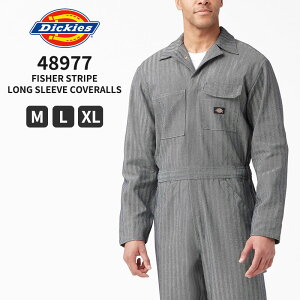 _N[|p500~OFF^Dickies Fisher Stripe Long Sleeve Coveralls fBbL[Y tBbV[XgCv OX[u Jo[I[  Ȃ 48977 Y fB[X