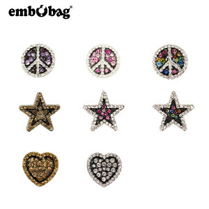 エンボバッグ embobag シューズアクセサリー アウトラインピース ハート スターチャーム 小物 サンダル シューズ チャーム デコ カスタム カスタマイズ