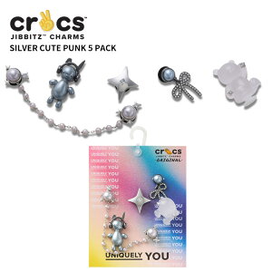 NbNX CROCS Wrbc jibbitz V[YANZT[ Vo[ L[g pN 5pbN Silver Cute Punk 5 Pack  T_ V[Y `[ fR JX^ JX^}CY 킢 