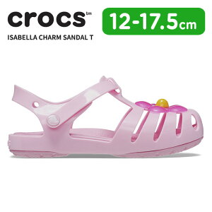 [B]�N���b�N�X �L�b�Y �T���_�� CROCS �C�U�x�� �`���[�� �T���_�� �g�h���[ Isabella Charm Sandal T �t���~���S 208445-6s0
