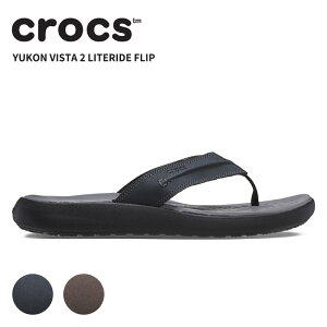 【30%OFF】クロックス サンダル メンズ CROCS ユーコン ヴィスタ 2 ライトライド フリップ yukon vista 2 literide flip 男性用 シューズ 耐水 軽量 アウトドア 合皮 リラックス 疲れにくい 209332