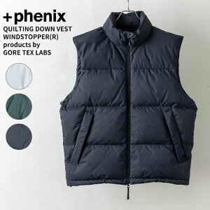 _N[|p1,500~OFF^vX tFjbNX Y _ExXg + phenix LeBO _ExXg QUILTING DOWN VEST / WINDSTOPPER(R) v_Ng BY GORETEX LABS AE^[