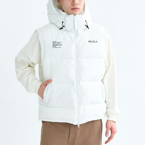 ���[�J �����Y ���ȃx�X�g RVCA RVCA PUFFER VEST �t�[�h�t�� �A�E�^�[ 2025�N�H�~���f�� BF042762