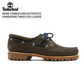 【セール期間中P5倍!】ティンバーランド Timberland メンズ ティンバーランド オーセンティック ハンドソーン スリーアイ クラシック レザー モカシン ボート シューズ [C/A]