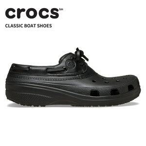 [B]�N���b�N�X �����Y ���f�B�[�X �T���_�� CROCS �N���V�b�N �{�[�g �V���[�Y Classic Boat Shoes �u���b�N/�u���b�N 212022-060