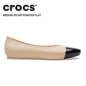 [B]�N���b�N�X ���f�B�[�X �T���_�� CROCS �u���b�N���� �f�B�b�v �|�C���e�b�h �t���b�g Brooklyn Dip Pointed Flat �V�C�^�P 210321-2ds