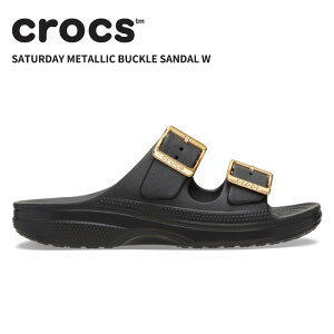 [B]�N���b�N�X ���f�B�[�X �T���_�� CROCS �T�^�f�[ ���^���b�N�o�b�N�� �T���_�� W Saturday Metallic Buckle Sandal W �u���b�N 213316-001