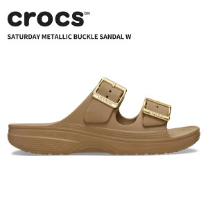 [B]�N���b�N�X ���f�B�[�X �T���_�� CROCS �T�^�f�[ ���^���b�N�o�b�N�� �T���_�� W Saturday Metallic Buckle Sandal W �Z�s�A 213316-2ey