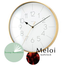 ウォールクロック 【 Meloi 】 掛け時計 振り子 壁掛け ユニーク デザイン ゴールド シンプル モダン 店舗 からくり 仕掛け
