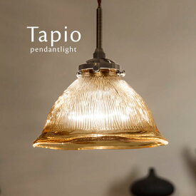 ペンダントライト LED電球 【 Tapio / ブラウン 】 1灯 ガラス きのこ キノコ 茸 廊下 玄関 ユニーク 照明 トイレ 個性的