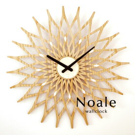 ウォールクロック 【 Noale / ホワイト 】 北欧 木製 ウッド アナログ とけい 掛け時計 壁掛け かわいい モダン 軽量 シンプル