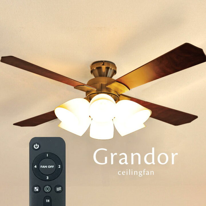 楽天市場】シーリングファンライト リモコン 【 Grandor / ブラウン 