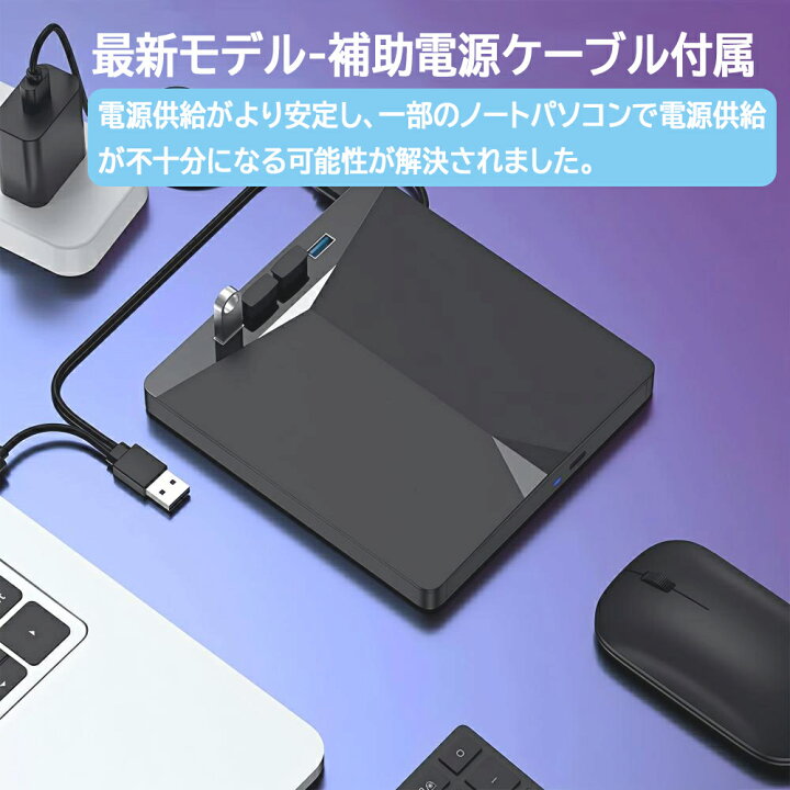 楽天市場】【TFカード/SDカードに対応】DVDドライブ 外付け USB3.0 