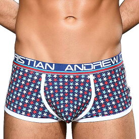 メンズセクシーアンダーウェア アンドリュークリスチャン 送料無料 ANDREW CHRISTIAN Stars Mesh Boxer w Almost Naked XS,S,M,L,XL