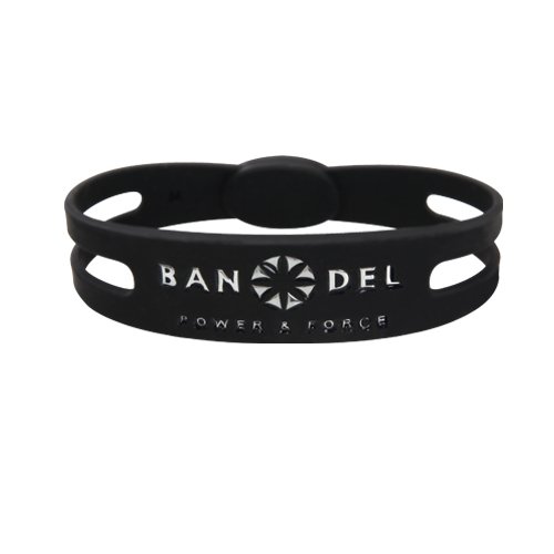 安全BANDEL(バンデル) ブレスレット メタリック ブラック×シルバー Lサイズ:19.0cm