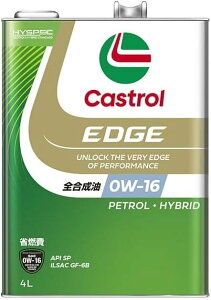 �J�X�g���[���G���W���I�C��EDGE 0W-16 API SP 4L4�փK�\�����Ԑ�p�S������Castrol