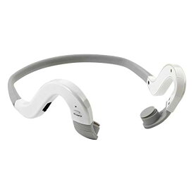 [山善] 骨伝導イヤホン Bluetooth Ver.5.0 ハンズフリー通話対応 防水 (IPX5) 防汗 充電式 ホワイト QKD-100(