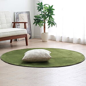 �A�C���X�v���U �􂦂郉�O �h�_�j �t�����l�� ���O�J�[�y�b�g �~�` 140×140cm �S�n�ǂ�����t���G�� ����~�ߕt�� �O���[��