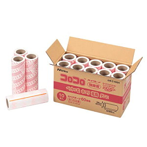 ニトムズ コロコロ ハイグレードSC 強接着 スペアテープ スパっと切れる 60周 10巻入り C4824 白