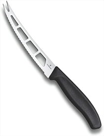 VICTORINOX(ビクトリノックス) バター&クリームチーズナイフ 13cm ブラック 波刃 スイスクラシック バターナイフ チーズナイフ