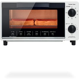 [山善] トースター オーブントースター トースト 2枚焼き タイマー15分 温度調節機能付き 1000W トレー付き ホワイト YTS-C10