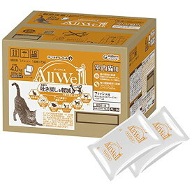 オールウェル(AllWell) フィッシュ味 吐き戻し軽減 4.0kg(500g×8袋) 国産 キャットフード ドライ 室内猫用 ユニチャーム