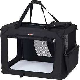 FEANDREA キャリーバッグ 大型犬 変形しないデザイン 耐噛み 81×58×58cm 折りたたみ ペット用品 NPDC80H