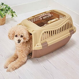 ペティオ (Petio) 犬猫用キャリー ハウスにしやすい2ドアスマイルキャリープラス M モカブラウン