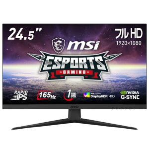 MSI Q[~Oj^[ 165Hz 24.5C` x1ms(GtoG) Rapid IPSpl Xx[ N₩ȔF1m