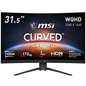 MSI Q[~Oj^[ pȗ1000R 170Hz 31.5C` VApȃpl Xx[ FČ WQHD//1ms/Fre