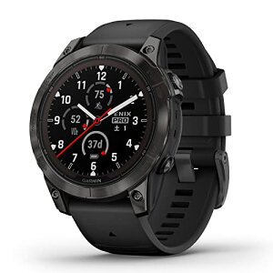 �K�[�~��(GARMIN) fenix 7 Pro Sapphire Dual Power Ti Carbon Gray/Black �\�[���[�[�d