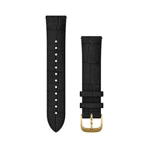 GARMIN Quick Release �o���h 20mm Black Embossed Italian Leather/24K Gold PV