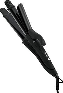 SALONIA サロニア 2WAYストレート&カールヘアアイロン 32mm プロ仕様220℃ ブラック SL-002A