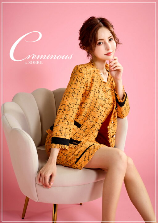 楽天市場】フリンジツイードワンピースアンサンブルスーツ キャバ  