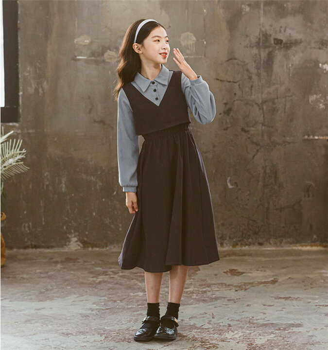 楽天市場】卒服 ワンピース 女の子 150 160 卒服 韓国 卒業式  