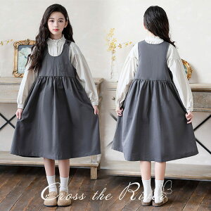 卒業式 小学校女子 150 160 165 ワンピース シャツ 長袖 セットアップ グレー 卒服 女子 小学校 韓国 卒業式 スーツ 女の子 入学式 フォーマル 子供 ピアノ発表会 ドレス 発表会 キッズ ジュニア