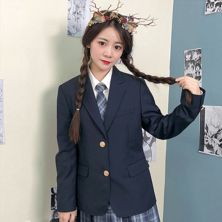 JＫ　学校 楽天市場】卒服 韓国 制服 ブレザー 女子 卒業式 スーツ 女の子 スクールブレザー 女子スクールコート JK 制服 中学生 小学生 入学式  ピアノ発表会 七五三 フォーマル ブレザー ジャケット 紺 黒 灰 長袖 ジュニア ジャケット 学園風 スーツ お受験 制服 女子高生 高校生 :