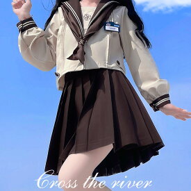 セーラー服 なんちゃって制服 セット 入学式 卒業式 小学校女子 卒業式 スーツ 女の子 大きいサイズ 小学生 セーラー服 長袖 卒服 ブラウン 中学生 高校生 卒服 女子 小学校 卒服 韓国 制服 シャツ プリーツスカート リボン カーキ 女の子 フォーマル 受験 発表会 コスプレ