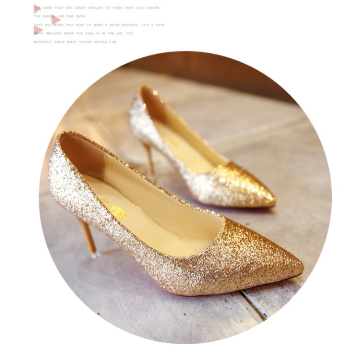 楽天市場 送料無料 パンプス ゴールド きらきら 結婚式 疲れない ウェディングシューズ シルバー 金色 スパンコール パーティーシューズ ブライダルシューズ ハイヒール 9cm お呼ばれさん ヒール おしゃれ 披露宴 発表会 演奏会 花嫁 ピンヒール フォーマル セパレート
