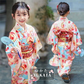 浴衣 セット 子供 可愛い 桜柄 浴衣 女の子 浴衣 中学生 浴衣 女の子 130 140 夏 小学生 オレンジ ゆかた お花見 浴衣 綿 帯飾 作り帯 セット 中高生 浴衣 花火大会 花見 温泉 旅館旅行 ジュニア 春 夏 夏祭り 盆踊り 神踊り お祭り 旅行 夏休み 盆踊り 90cm 160cm