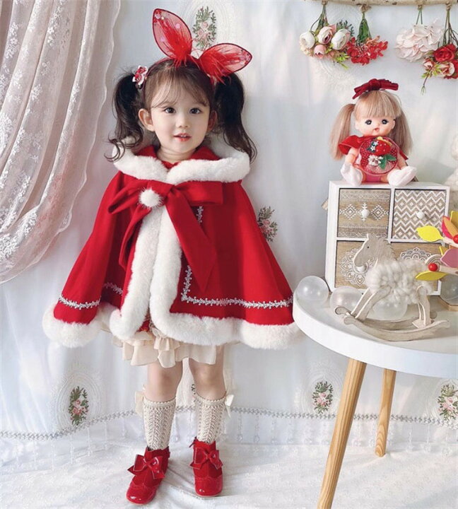 楽天市場】クリスマス 赤 マント ベビー サンタ 子供 赤ちゃん 