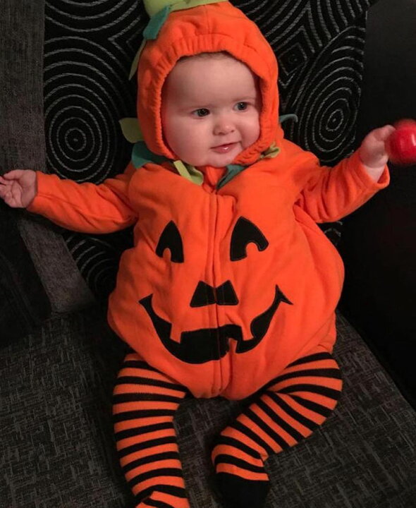 ハロウィン コスプレ 仮装 赤ちゃん 子供 ベビー かぼちゃ パンプキン 100