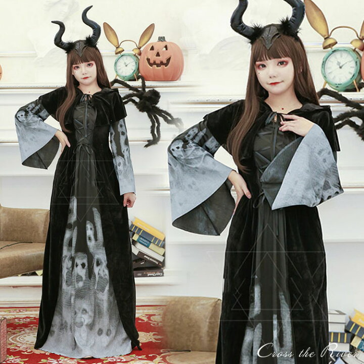 楽天市場】ハロウィン 衣装 魔女 コスプレ セットアップ 黒 レディース  