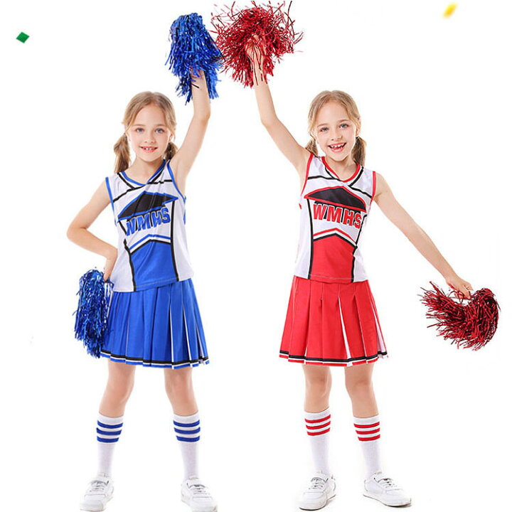 楽天市場 キッズ ダンス 衣装 チアダンス セットアップ 女の子 スカート セットアップ キッズ チアガール衣装 大人 レディース チアリーダー ヒップホップ チアガール 衣装 チア 体操服 発表会 運動会 甲子園 応援 大学生 高校生 中学生 学園祭 コスチューム ブルー